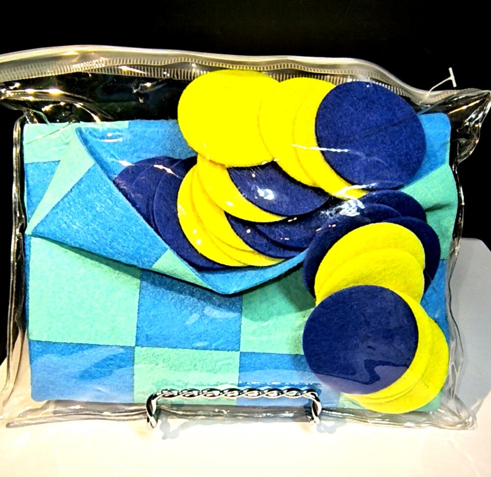 1788.  Felt Checkers and Checkerboard New in Package